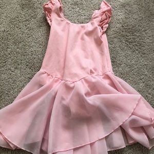 Ballet leotard cotton dress w skirt and slippers